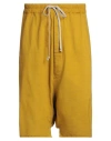 Rick Owens Drkshdw Drkshdw By Rick Owens Man Shorts & Bermuda Shorts Marigold Size S Cotton In Yellow