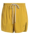Rick Owens Drkshdw Drkshdw By Rick Owens Man Shorts & Bermuda Shorts Marigold Size S Cotton In Yellow