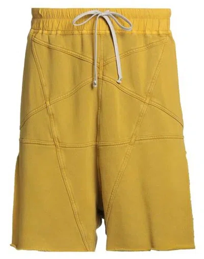 Rick Owens Drkshdw Drkshdw By Rick Owens Man Shorts & Bermuda Shorts Marigold Size S Cotton In Yellow