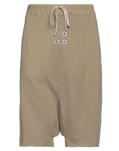 Rick Owens Drkshdw Drkshdw By Rick Owens Man Shorts & Bermuda Shorts Military Green Size Xs Cotton, Elastane In Green