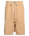 Rick Owens Drkshdw Drkshdw By Rick Owens Man Shorts & Bermuda Shorts Mustard Size S Cotton In Beige
