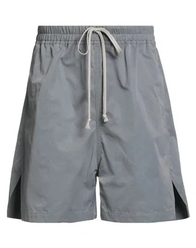 Rick Owens Drkshdw Drkshdw By Rick Owens Man Shorts & Bermuda Shorts Slate Blue Size S Polyamide, Cotton