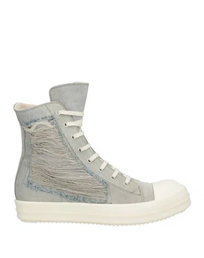 Rick Owens Drkshdw Drkshdw By Rick Owens Man Sneakers Blue Size 14 Textile Fibers, Leather
