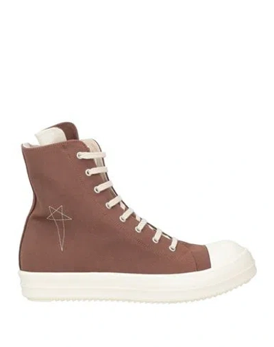 Rick Owens Drkshdw Drkshdw By Rick Owens Man Sneakers Brown Size 11 Textile Fibers