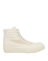Rick Owens Drkshdw Drkshdw By Rick Owens Man Sneakers Ivory Size 7 Textile Fibers, Leather In White