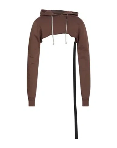 Rick Owens Drkshdw Drkshdw By Rick Owens Man Sweatshirt Brown Size S Cotton