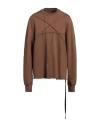 Rick Owens Drkshdw Drkshdw By Rick Owens Man Sweatshirt Brown Size Xl Cotton In Brown