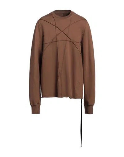 Rick Owens Drkshdw Drkshdw By Rick Owens Man Sweatshirt Brown Size Xl Cotton