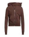 Rick Owens Drkshdw Drkshdw By Rick Owens Man Sweatshirt Chocolate Brown Size S Cotton In Brown