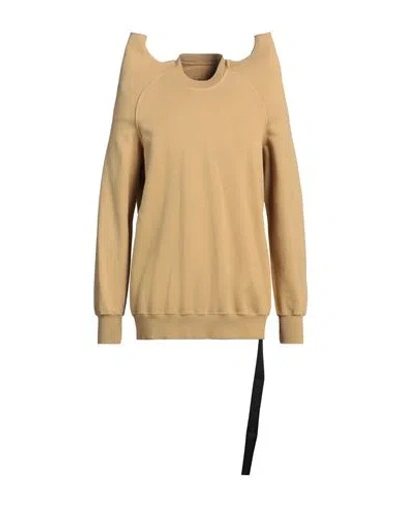 Rick Owens Drkshdw Drkshdw By Rick Owens Man Sweatshirt Sand Size S Cotton In Beige