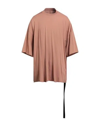 Rick Owens Drkshdw Drkshdw By Rick Owens Man T-shirt Antique Rose Size Onesize Cotton In Brown