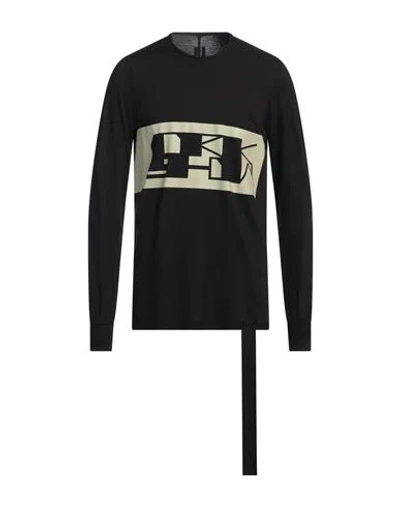Rick Owens Drkshdw Drkshdw By Rick Owens Man T-shirt Black Size M Cotton