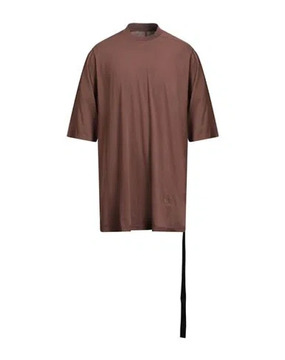 Rick Owens Drkshdw Drkshdw By Rick Owens Man T-shirt Brown Size L Cotton