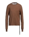 Rick Owens Drkshdw Drkshdw By Rick Owens Man T-shirt Brown Size S Cotton