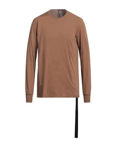 Rick Owens Drkshdw Drkshdw By Rick Owens Man T-shirt Brown Size M Cotton