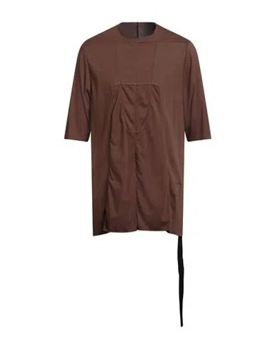 Rick Owens Drkshdw Drkshdw By Rick Owens Man T-shirt Brown Size S Cotton