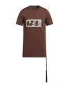 Rick Owens Drkshdw Drkshdw By Rick Owens Man T-shirt Brown Size S Cotton In Brown