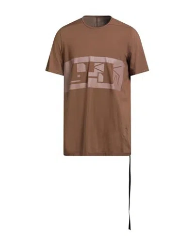 Rick Owens Drkshdw Drkshdw By Rick Owens Man T-shirt Brown Size Xxl Cotton