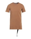 Rick Owens Drkshdw Drkshdw By Rick Owens Man T-shirt Camel Size Xxl Cotton In Beige