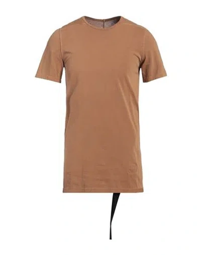 Rick Owens Drkshdw Drkshdw By Rick Owens Man T-shirt Camel Size Xxl Cotton In Beige