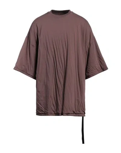 Rick Owens Drkshdw Drkshdw By Rick Owens Man T-shirt Chocolate Brown Size Onesize Cotton