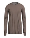 Rick Owens Drkshdw Drkshdw By Rick Owens Man T-shirt Dark Brown Size S Cotton
