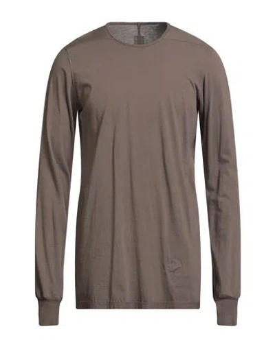 Rick Owens Drkshdw Drkshdw By Rick Owens Man T-shirt Dark Brown Size S Cotton