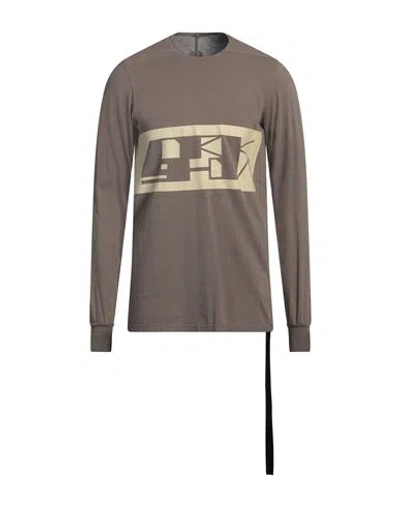 Rick Owens Drkshdw Drkshdw By Rick Owens Man T-shirt Khaki Size M Cotton In Beige