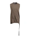 Rick Owens Drkshdw Drkshdw By Rick Owens Man T-shirt Khaki Size S Cotton In Gray