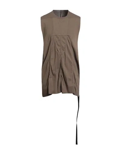 Rick Owens Drkshdw Drkshdw By Rick Owens Man T-shirt Khaki Size S Cotton In Sand