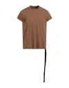 Rick Owens Drkshdw Drkshdw By Rick Owens Man T-shirt Light Brown Size L Cotton In Sand