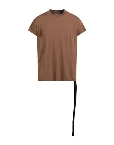 Rick Owens Drkshdw Drkshdw By Rick Owens Man T-shirt Light Brown Size L Cotton In Sand