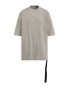 Rick Owens Drkshdw Drkshdw By Rick Owens Man T-shirt Light Grey Size M Cotton In Gray