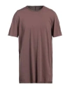 Rick Owens Drkshdw Drkshdw By Rick Owens Man T-shirt Mauve Size M Cotton In Purple