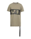 Rick Owens Drkshdw Drkshdw By Rick Owens Man T-shirt Military Green Size M Cotton