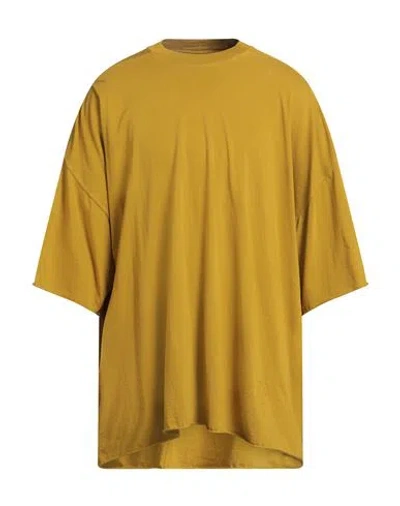 Rick Owens Drkshdw Drkshdw By Rick Owens Man T-shirt Mustard Size Onesize Cotton In Yellow