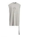 Rick Owens Drkshdw Drkshdw By Rick Owens Man T-shirt Taupe Size S Cotton In Gray