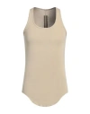 Rick Owens Drkshdw Drkshdw By Rick Owens Man Tank Top Beige Size Xxl Cotton
