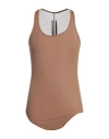 Rick Owens Drkshdw Drkshdw By Rick Owens Man Tank Top Brown Size M Cotton