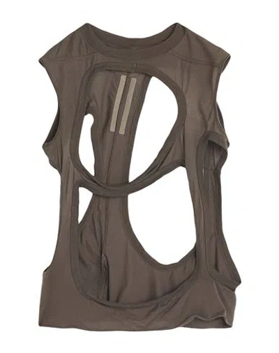 Rick Owens Drkshdw Drkshdw By Rick Owens Man Tank Top Khaki Size M Cotton In Dust