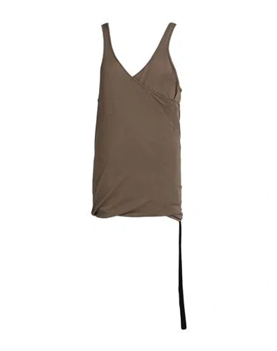 Rick Owens Drkshdw Drkshdw By Rick Owens Man Tank Top Khaki Size S Cotton In Beige
