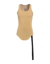 Rick Owens Drkshdw Drkshdw By Rick Owens Man Tank Top Mustard Size S Cotton In Yellow