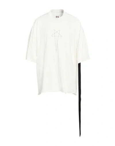 Rick Owens Drkshdw Drkshdw By Rick Owens Man T-shirt White Size Onesize Cotton In Animal Print