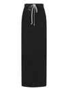 Rick Owens Drkshdw Drkshdw By Rick Owens Maxi Pencil Skirt With Draped Detail – Black In Black