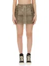 Rick Owens Drkshdw Mini Lido Skirt In Neutrals