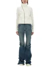 Rick Owens Drkshdw Slim Fit High Collar Sweater In White
