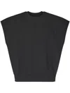 Rick Owens Drkshdw Drkshdw By Rick Owens Oversized Black T-shirt With Structured Shoulders In Black