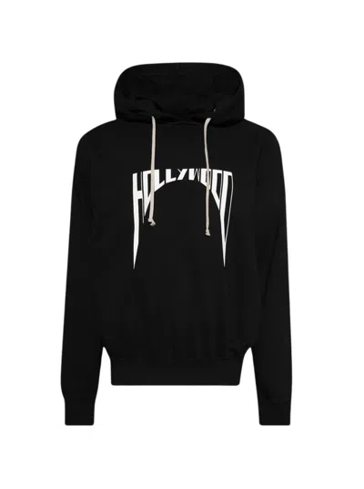 Rick Owens Drkshdw Drkshdw By Rick Owens Oversized Hoodie Black And Milk