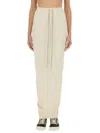 Rick Owens Drkshdw "pillar" Maxi Skirt In Neutrals