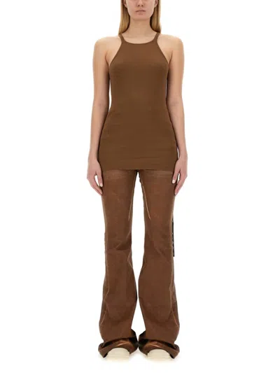 Rick Owens Drkshdw Drkshdw By Rick Owens Racerback Tank Top In Brown